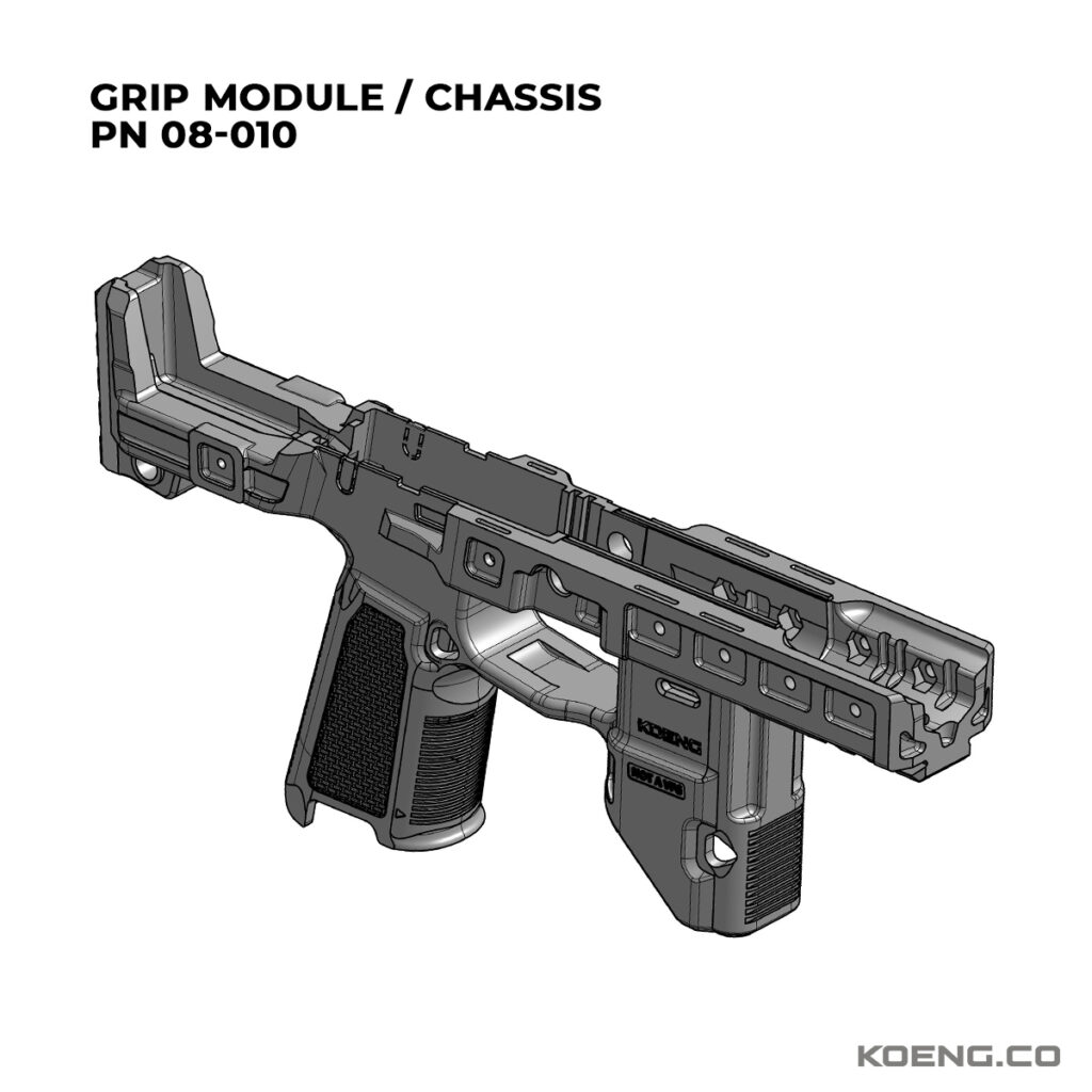 KOENG M17 | M18 | P320 CHASSIS, GRIP MODULE, PN 08-010