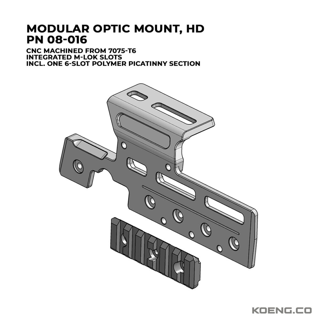 KOENG M17 | M18 | P320 CHASSIS, MODULAR OPTIC MOUNT, HD, PN 08-016