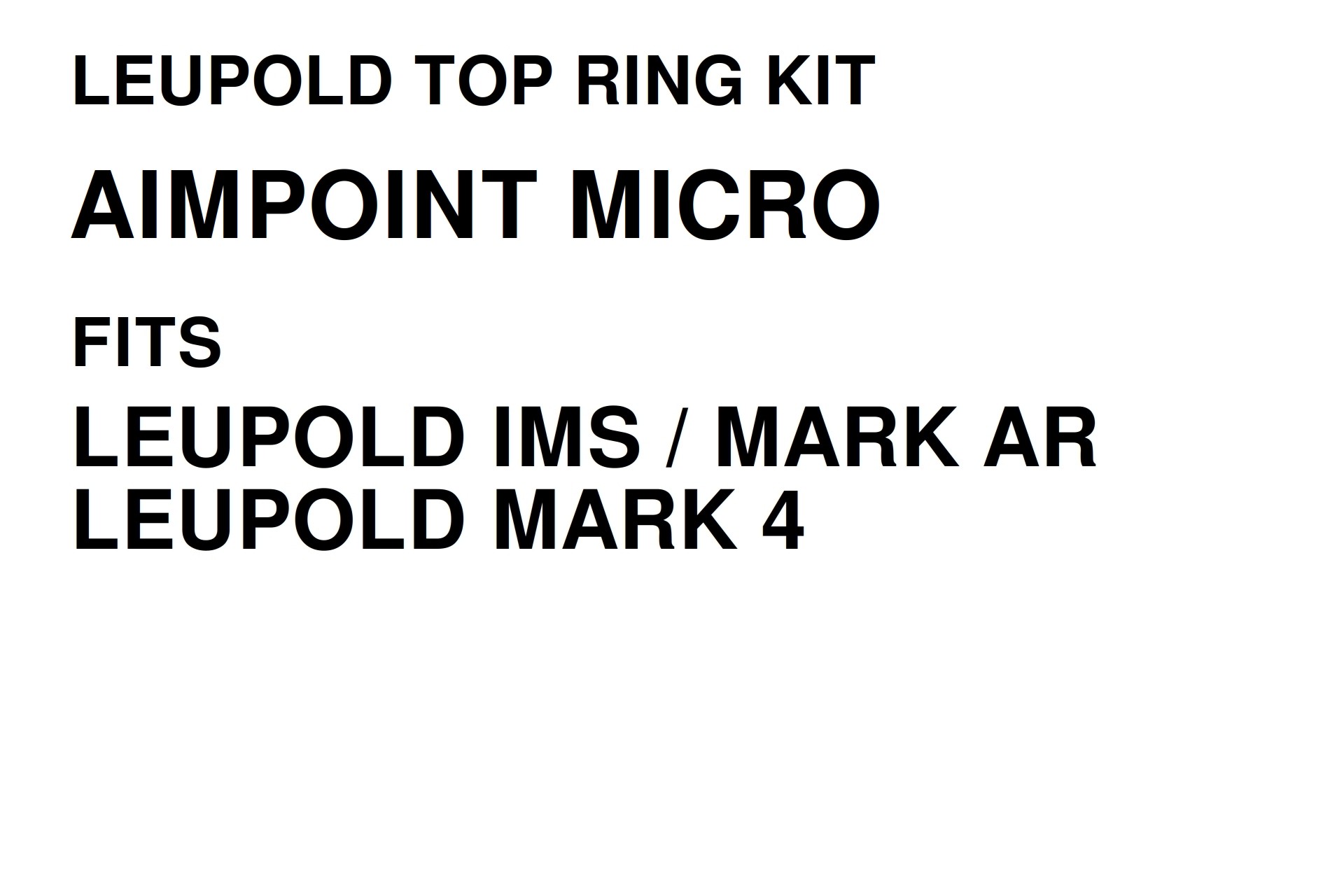 MICRO LEUPOLD TOP RING KIT